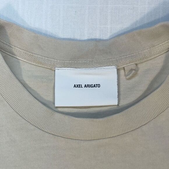 Alex Arigato Natural Yellow Short Sleeve Cotton Crewneck London T-Shirt Medium - Picture 3 of 6